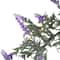 16" White LED Lighted White & Purple Lavender Artificial Spring Wreath